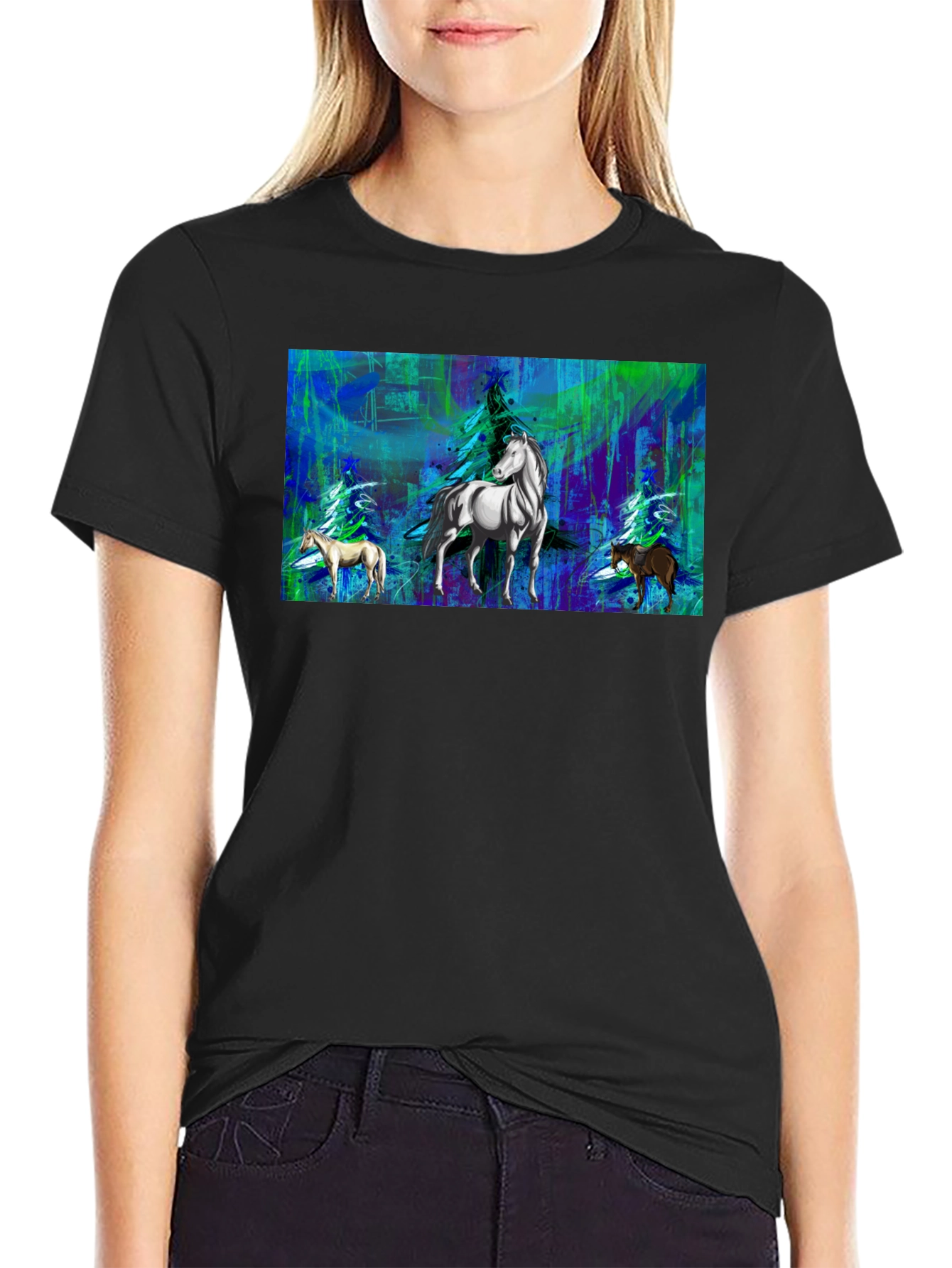 Horse Scene Graphic Tee