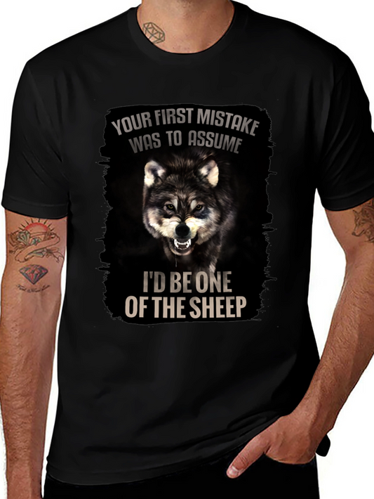 Wolf Graphic T-Shirt: Your First Mistake Was To Assume