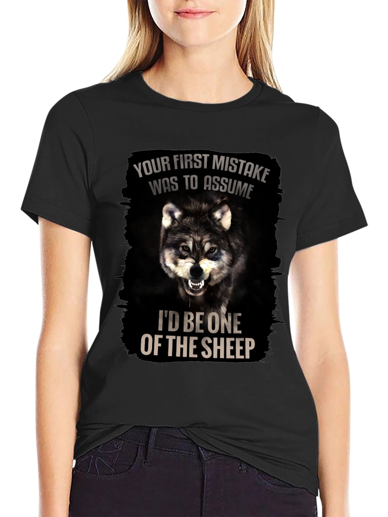 Wolf Graphic T-Shirt: Your First Mistake Was To Assume