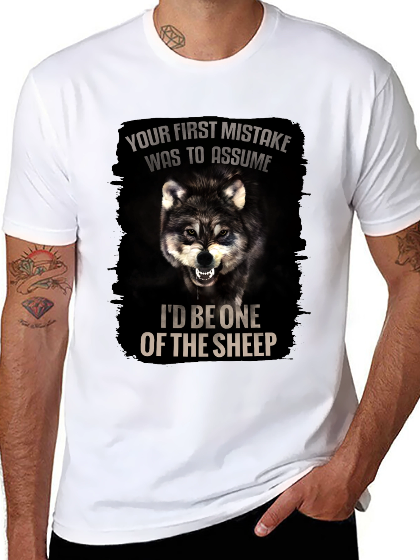 Wolf Graphic T-Shirt: Your First Mistake Was To Assume