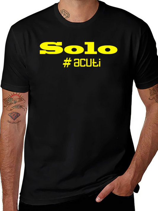 Solo #acuti Black Graphic T-Shirt