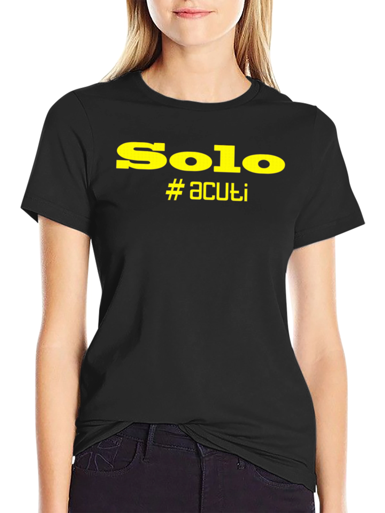 Solo #acuti Black Graphic T-Shirt