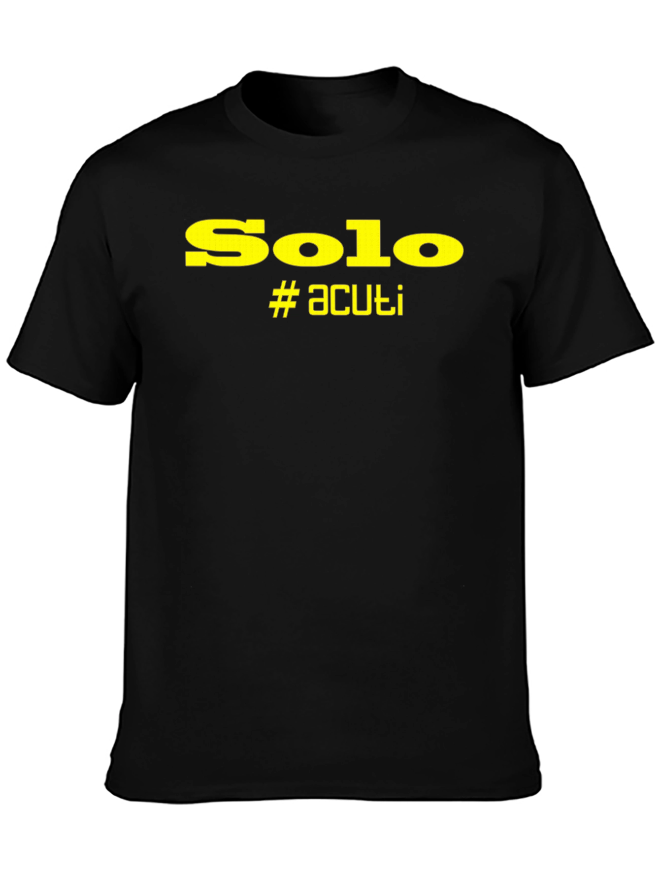 Solo #acuti Black Graphic T-Shirt