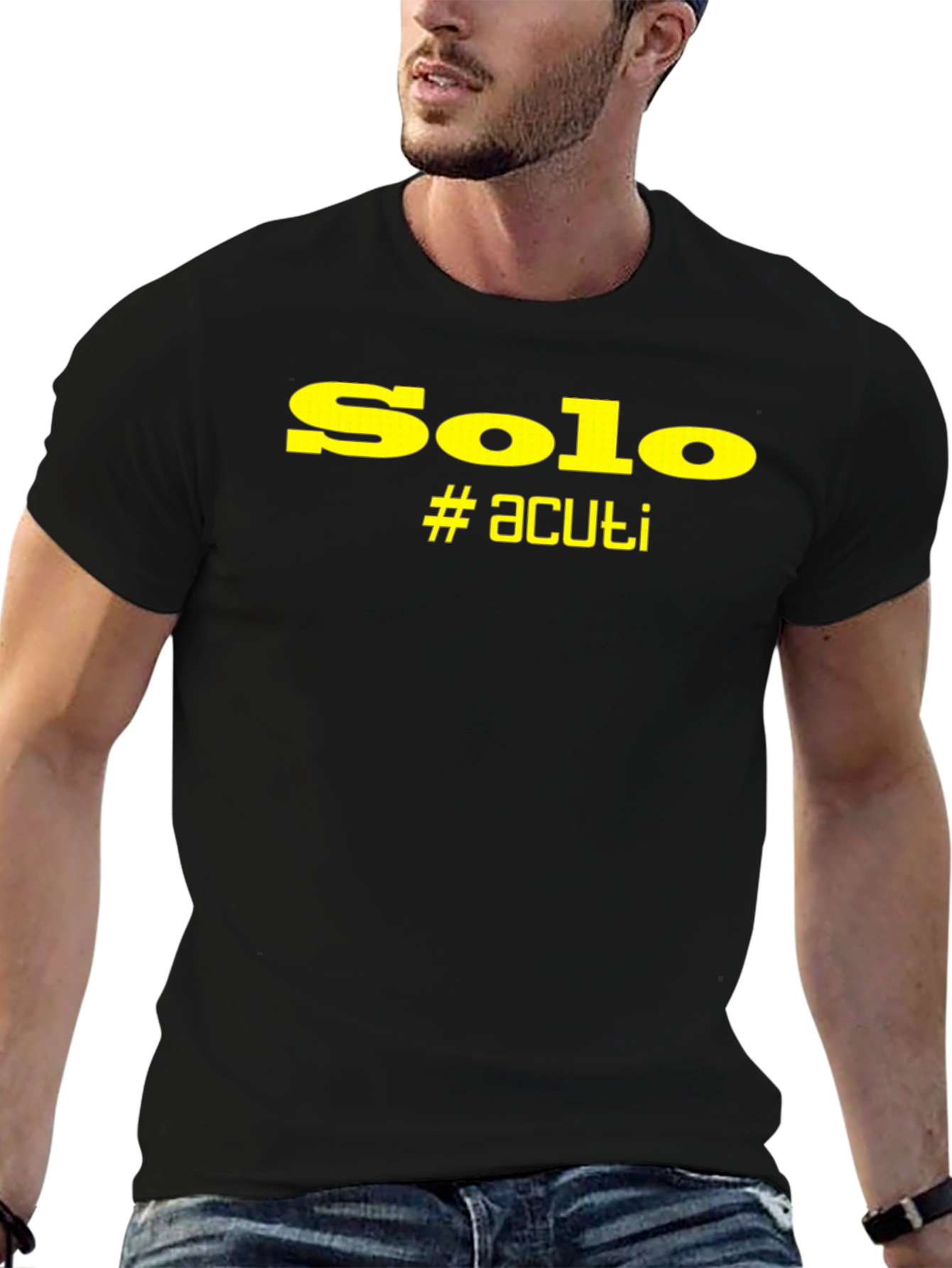 Solo #acuti Black Graphic T-Shirt