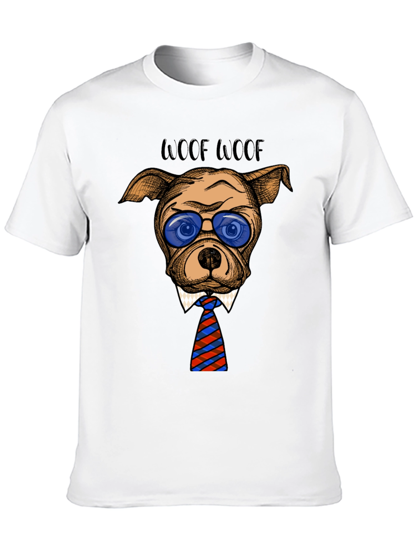 Woof Woof Dog Tee - Trendy Canine T-Shirt