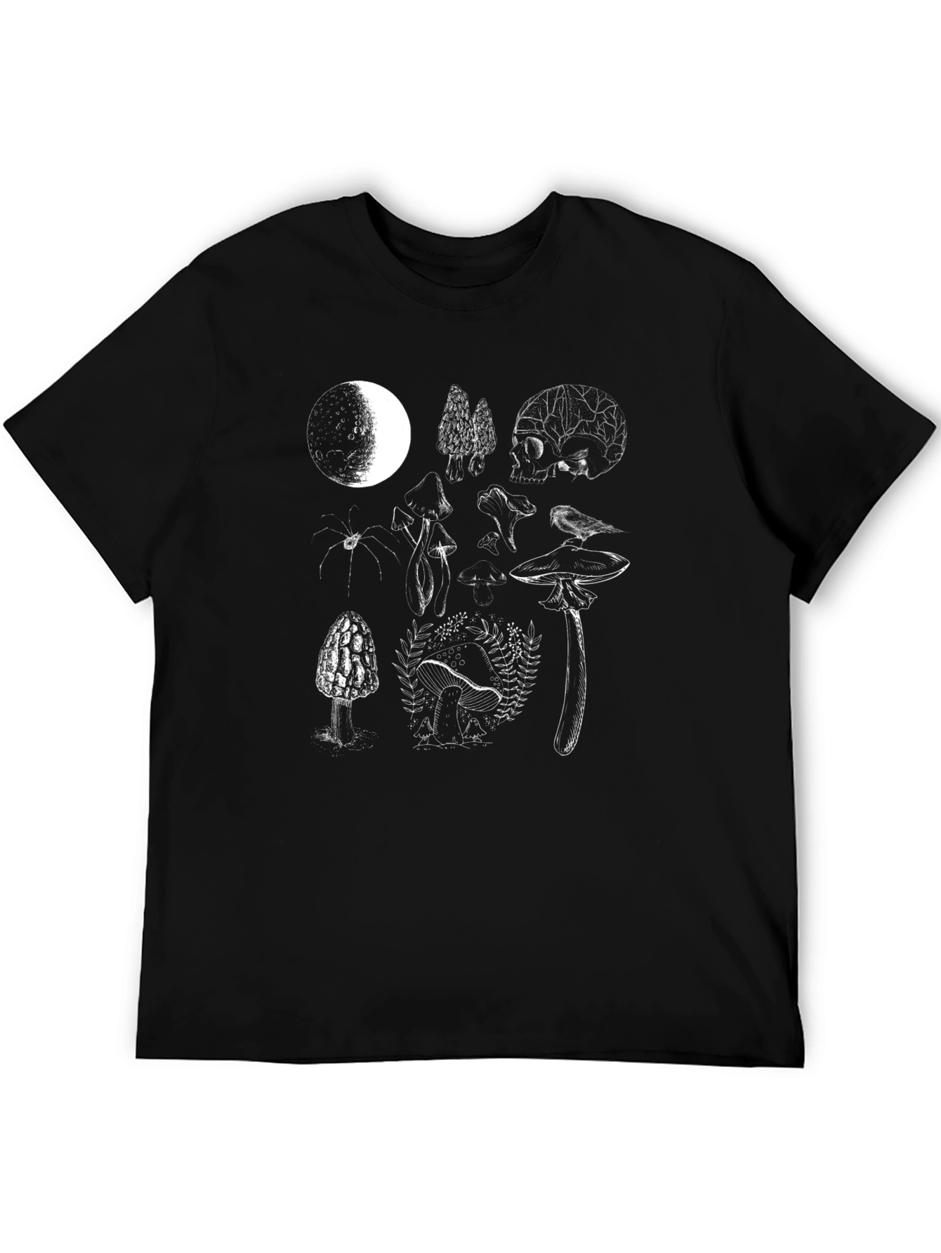 Mystical Moon & Mushroom Graphic Tee