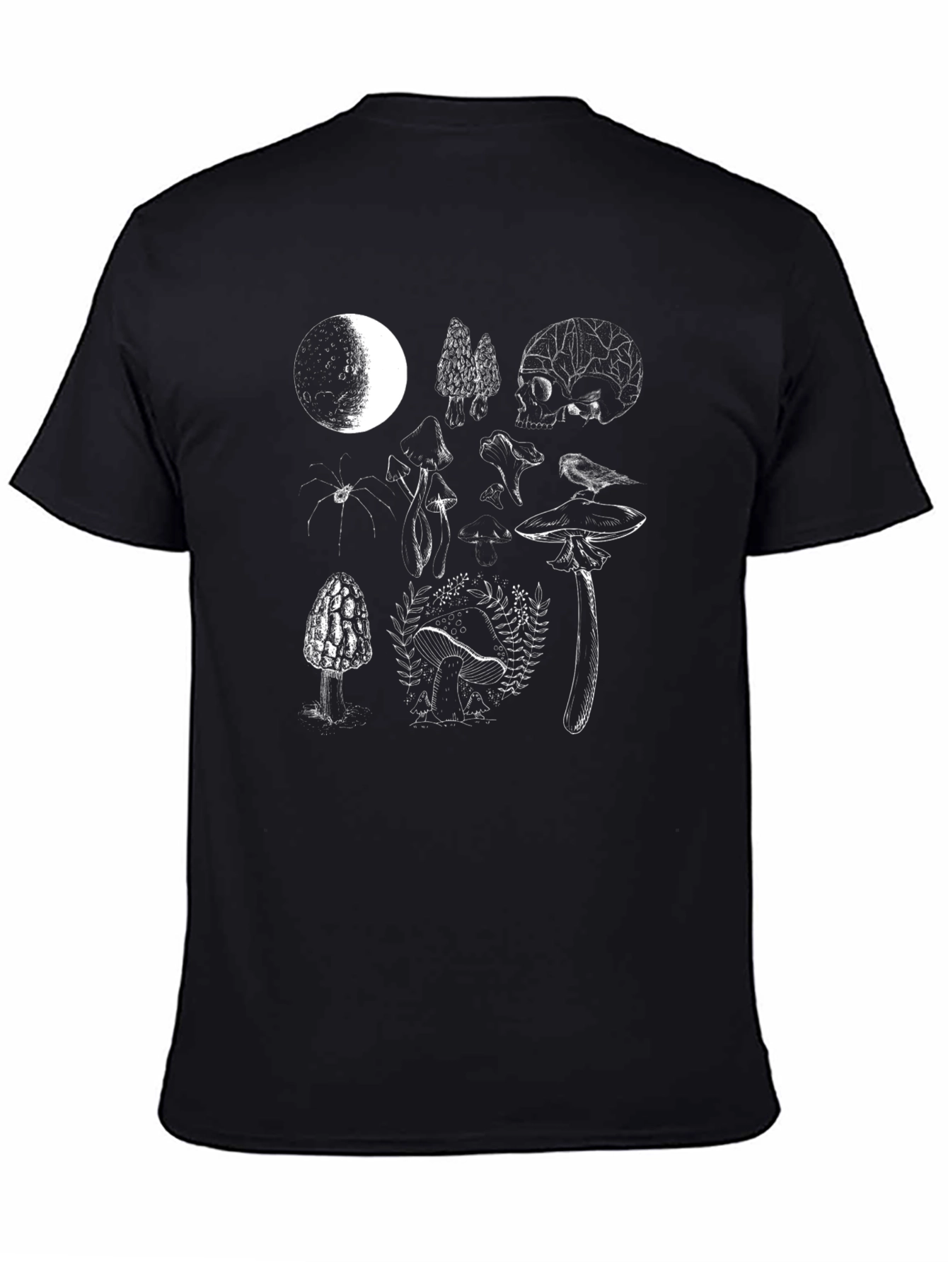 Mystical Moon & Mushroom Graphic Tee