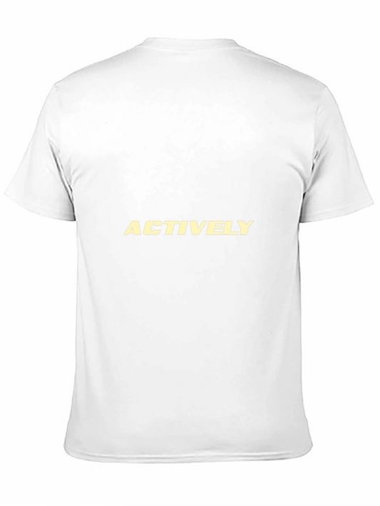 Actively Graphic Tee - Classic Black Cotton T-Shirt