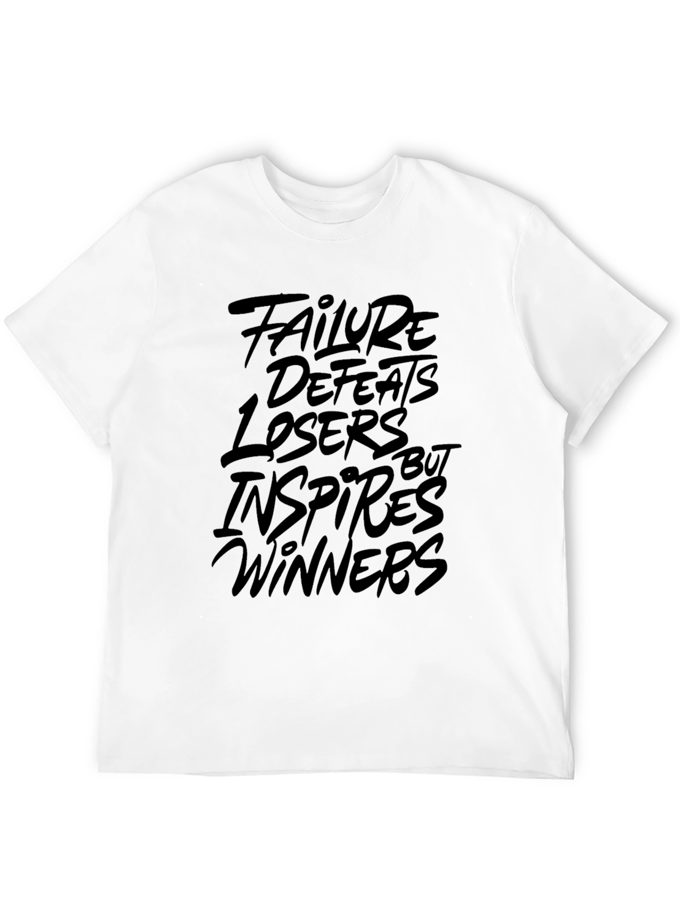 Failure Inspires T-Shirt - Motivational Black Tee