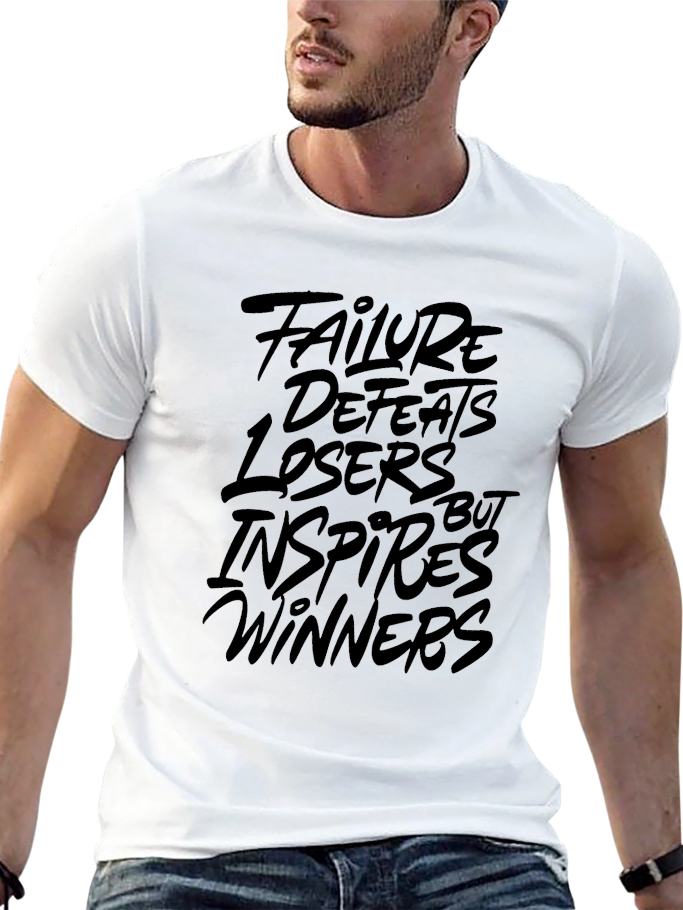 Failure Inspires T-Shirt - Motivational Black Tee