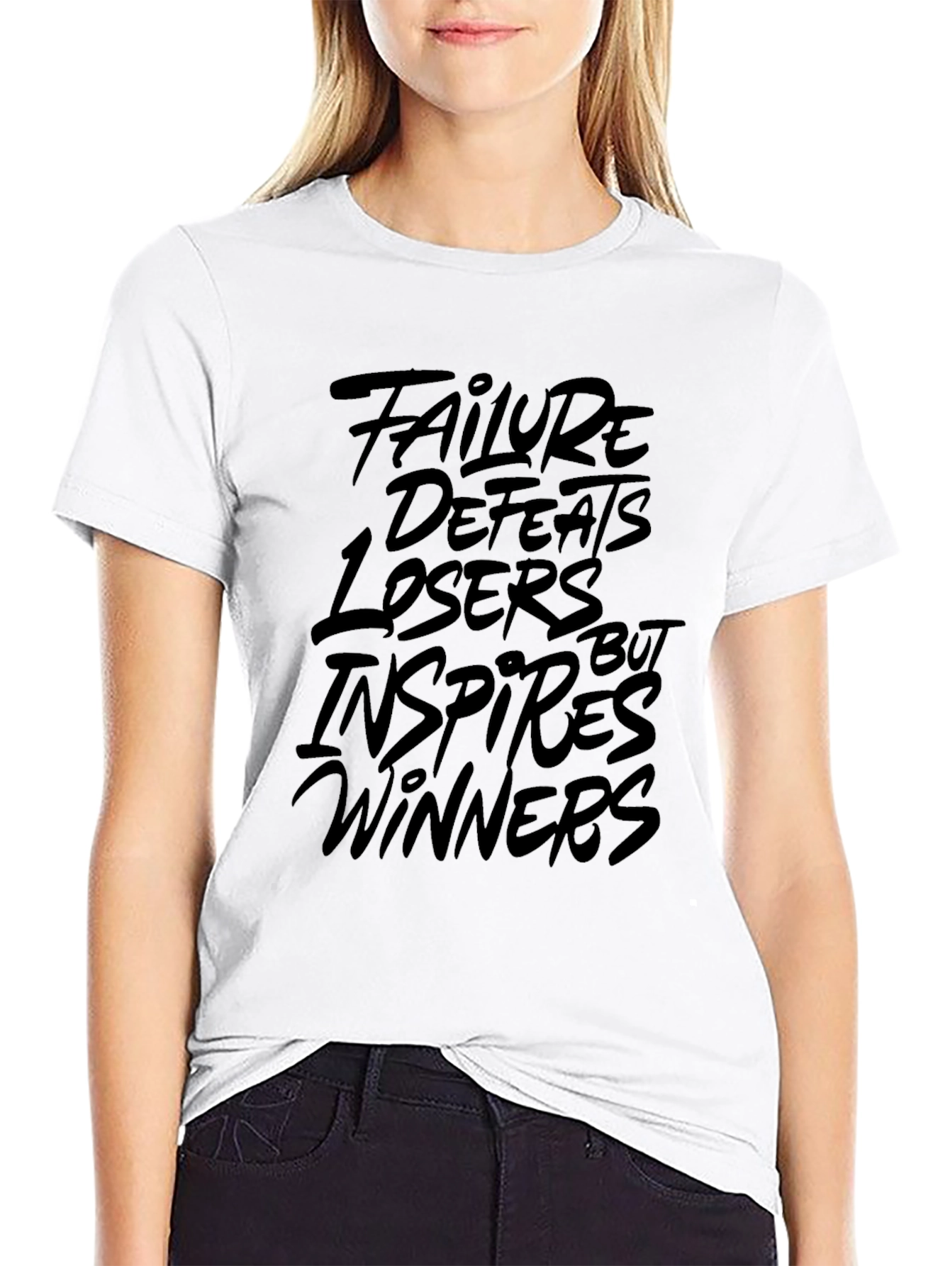 Failure Inspires T-Shirt - Motivational Black Tee