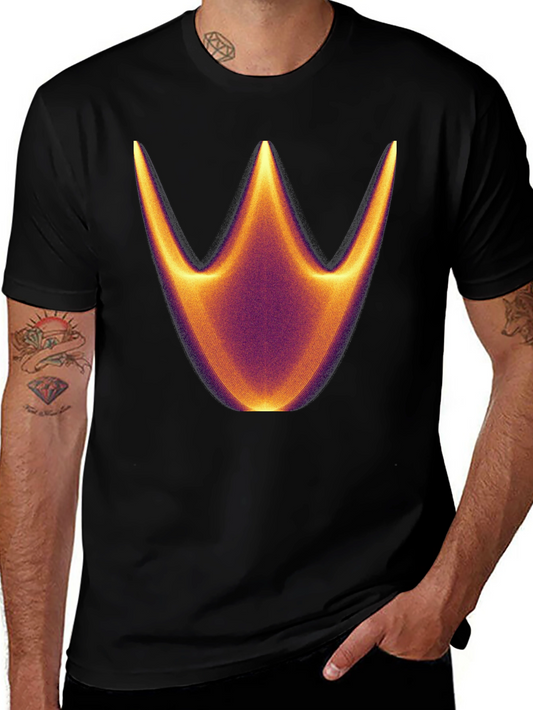 Abstract Crown Graphic Black T-Shirt