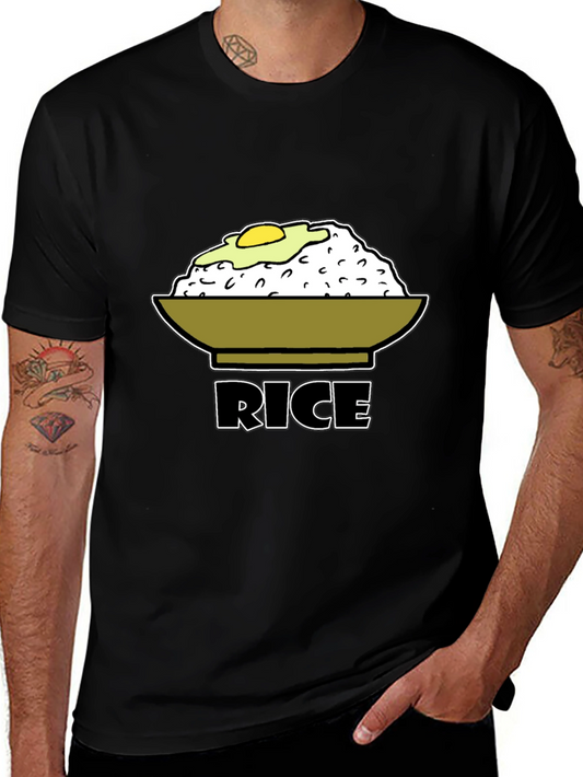 Rice & Egg Graphic Tee - Foodie T-Shirt