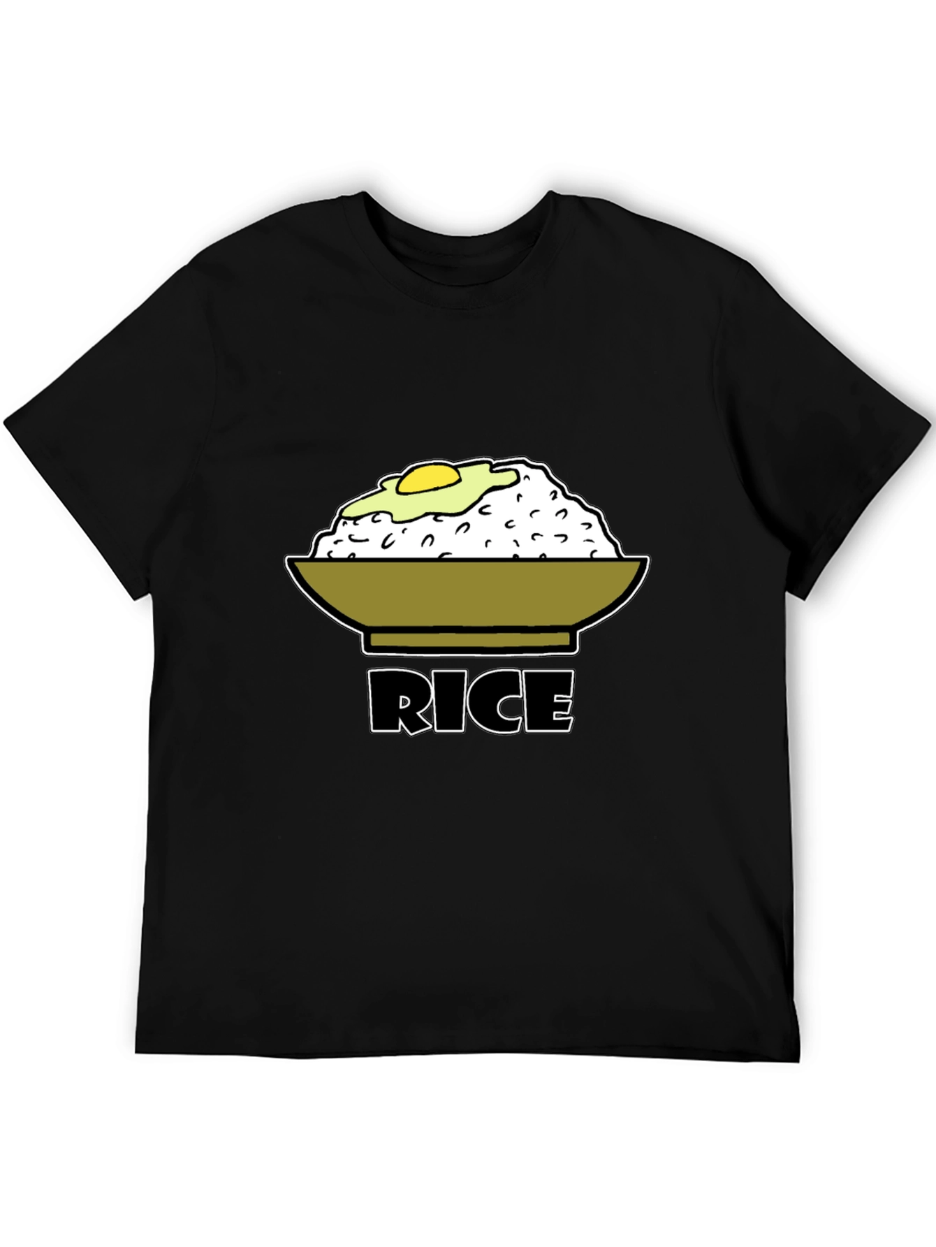 Rice & Egg Graphic Tee - Foodie T-Shirt