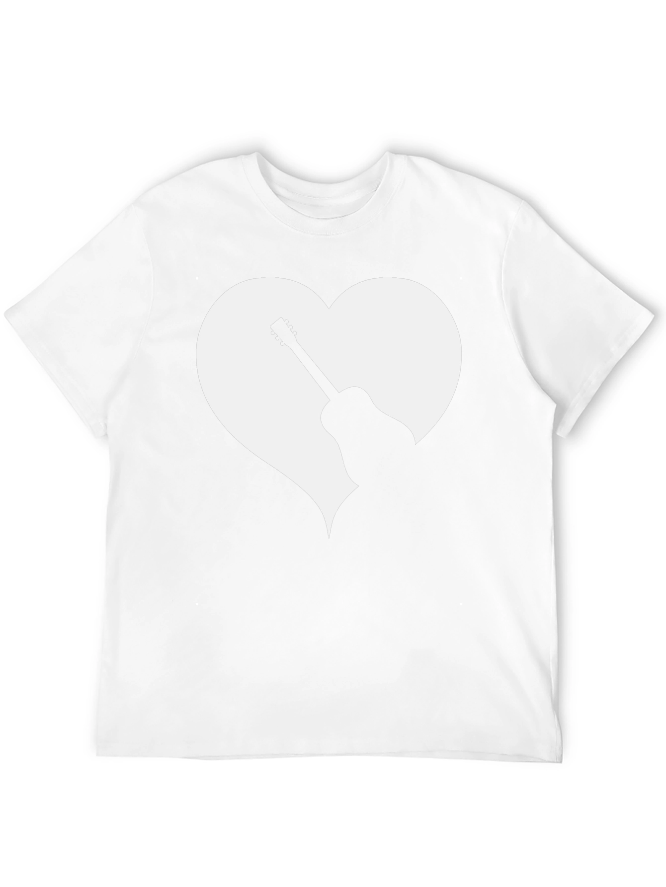 Guitar Heart Graphic Black T-Shirt - Music Lover Tee