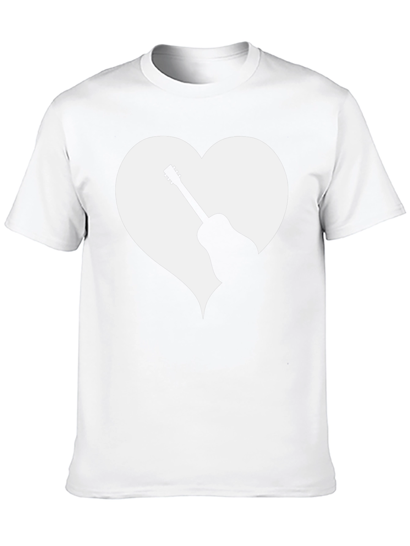Guitar Heart Graphic Black T-Shirt - Music Lover Tee