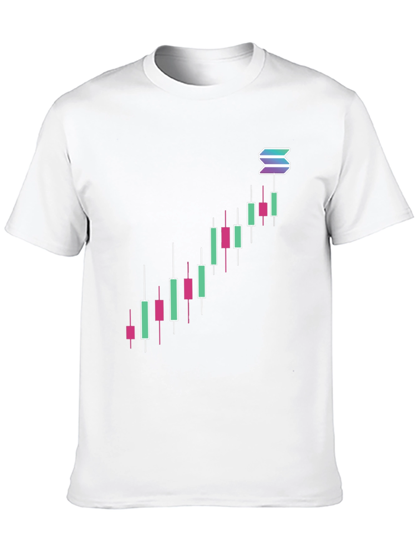 Solana Crypto Chart Black T-Shirt