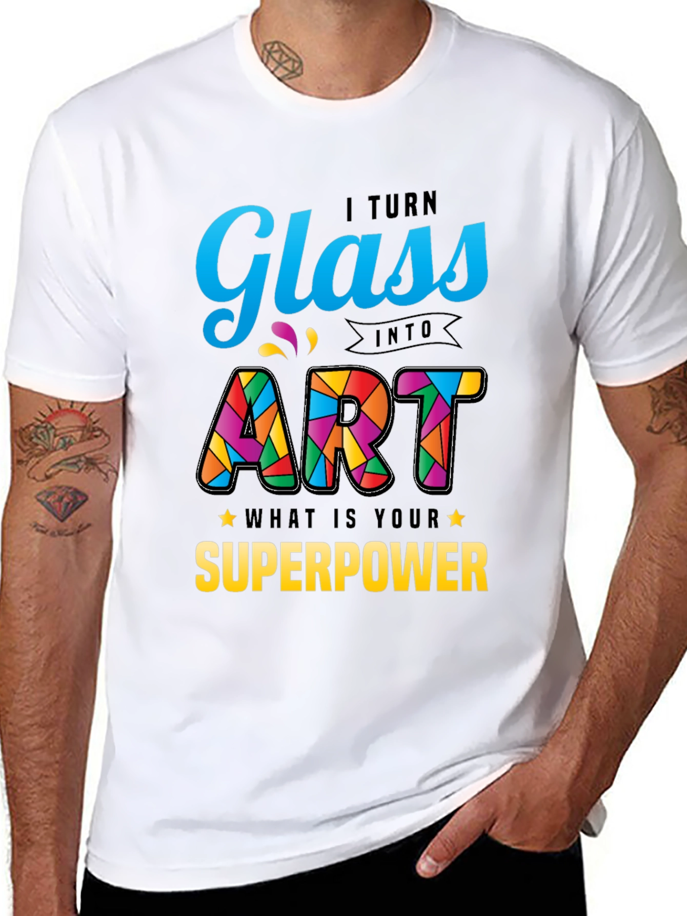 Glass to Art Superpower Graphic T-Shirt