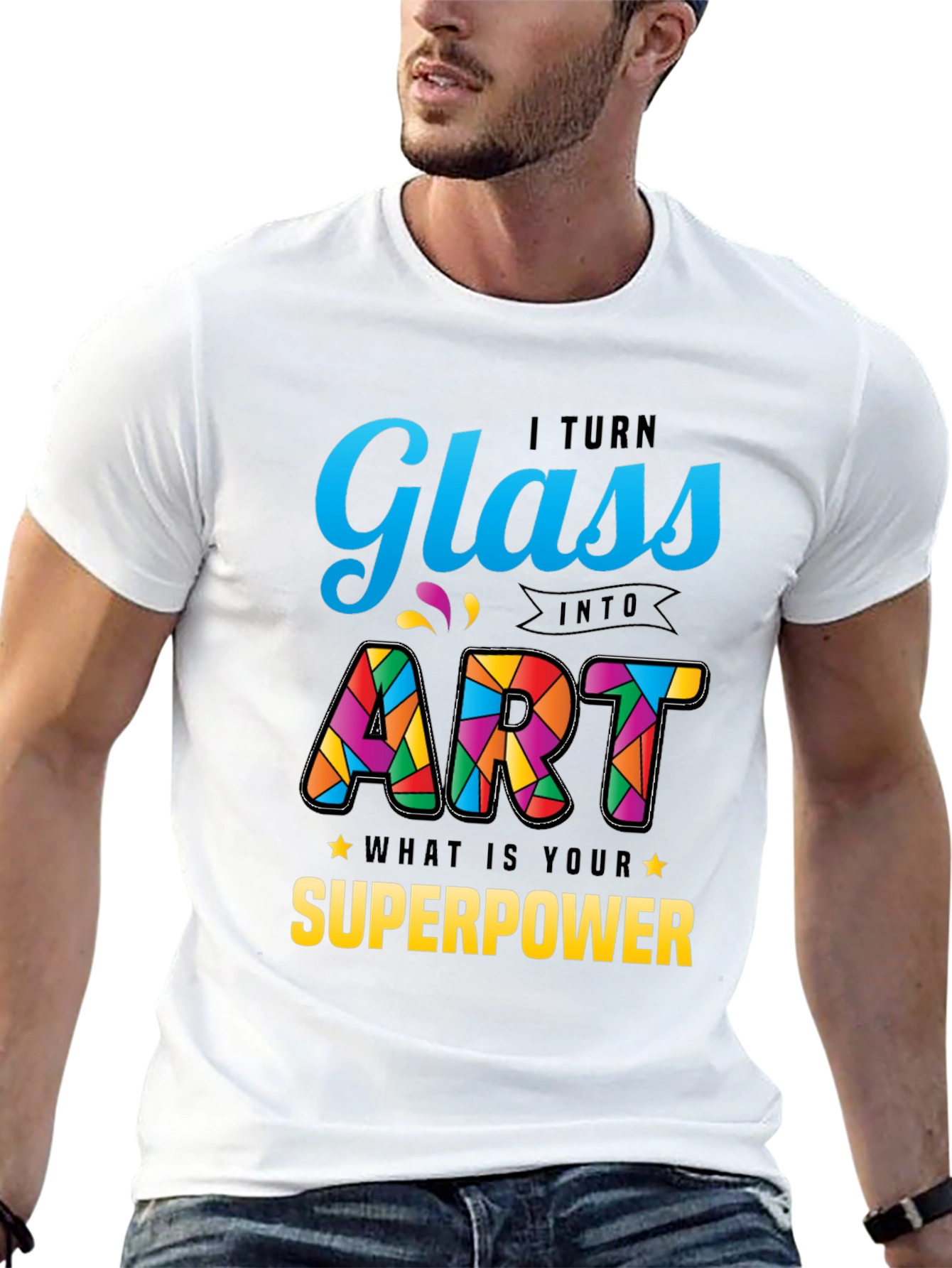 Glass to Art Superpower Graphic T-Shirt