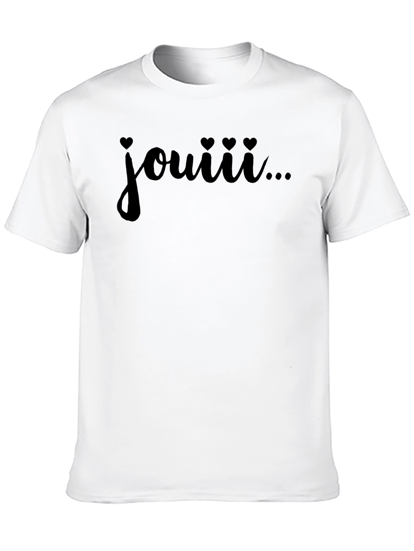 Jouiii Heart Graphic Black T-Shirt