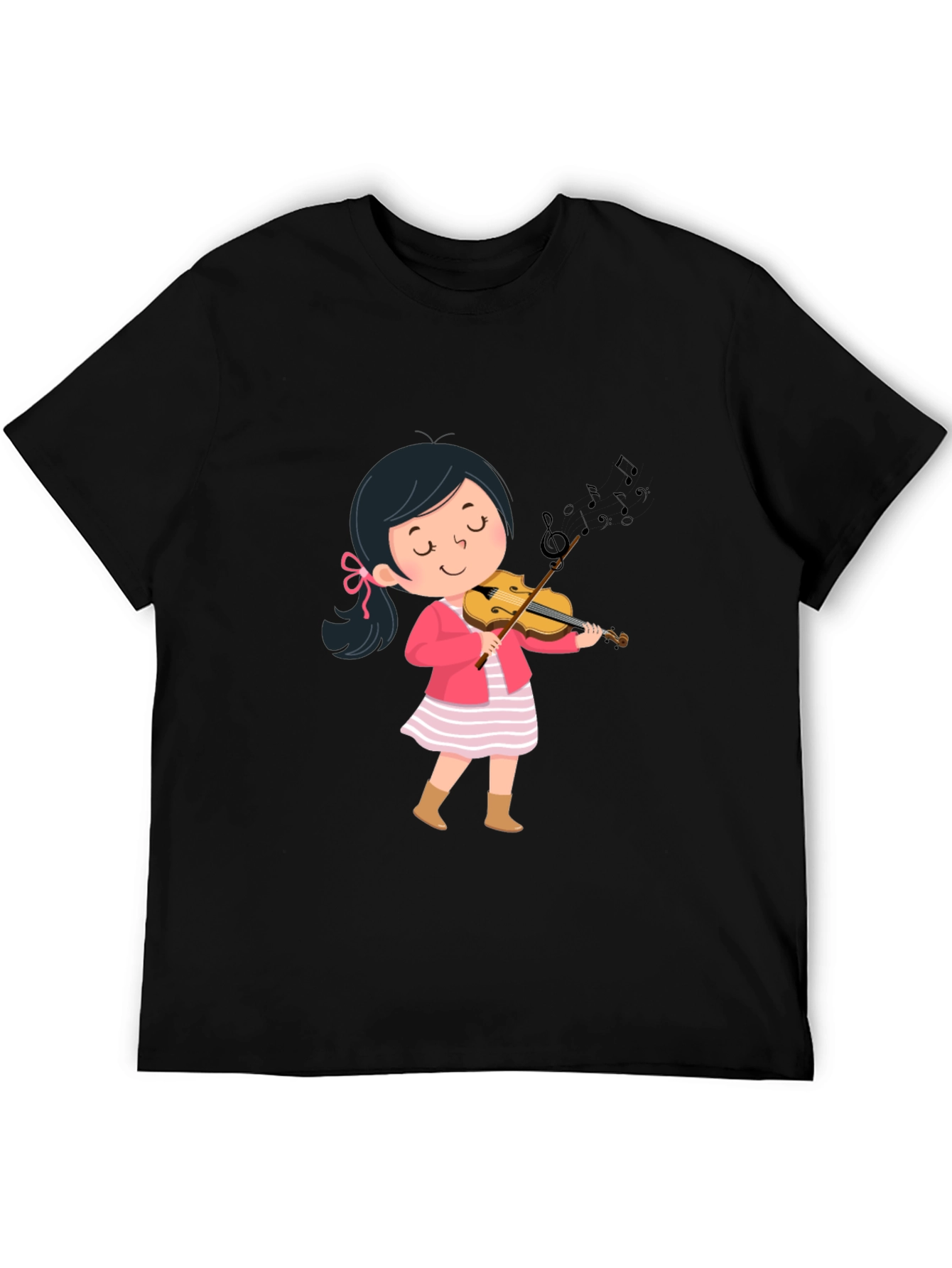 Girl Playing Violin Graphic Tee - Unisex