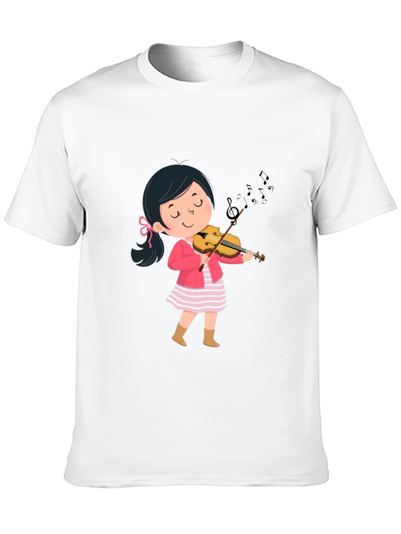 Girl Playing Violin Graphic Tee - Unisex
