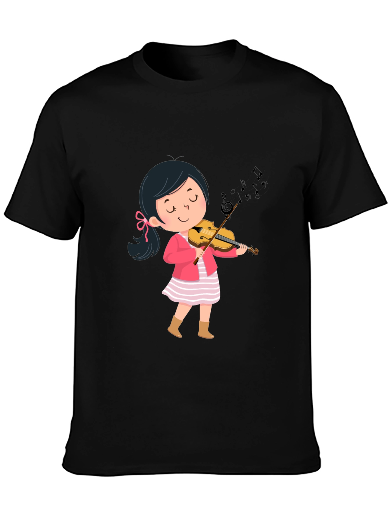 Girl Playing Violin Graphic Tee - Unisex