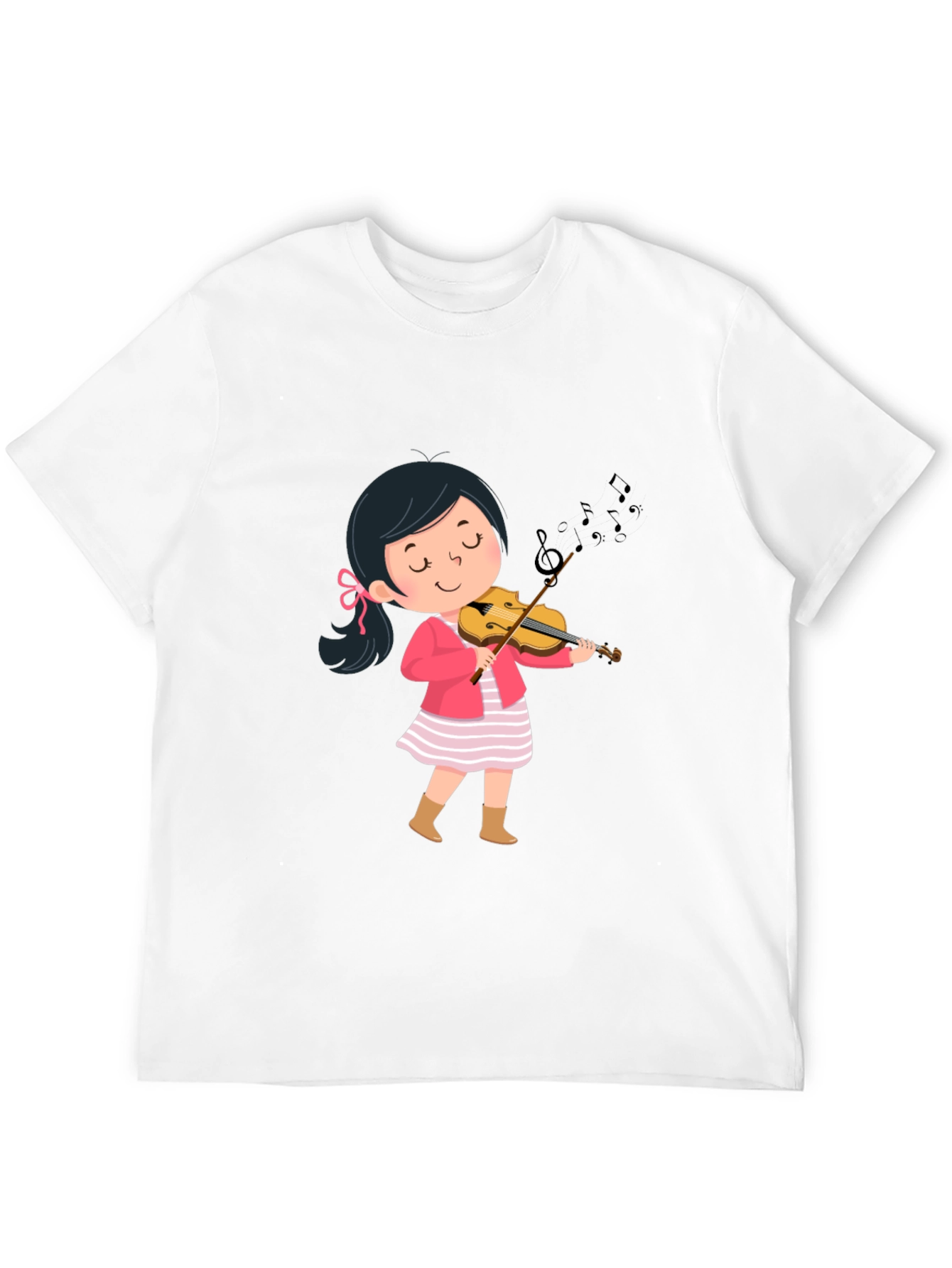 Girl Playing Violin Graphic Tee - Unisex