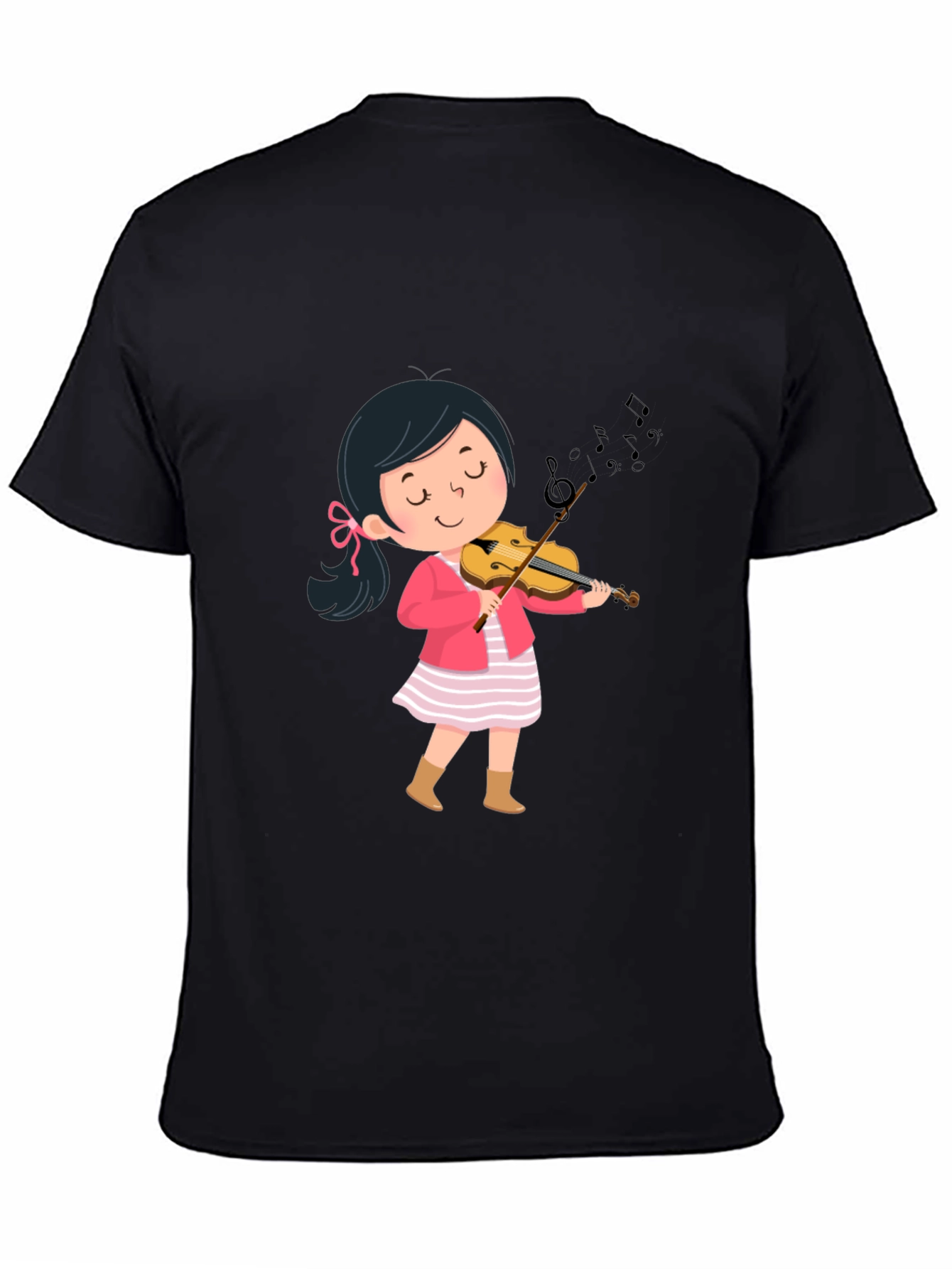 Girl Playing Violin Graphic Tee - Unisex