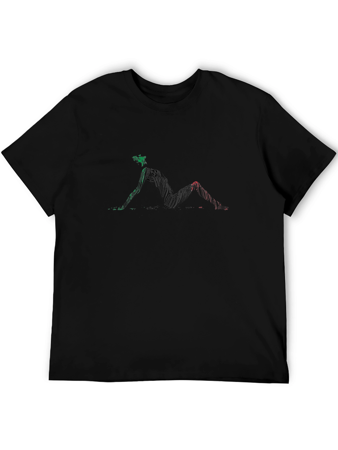Abstract Figure T-Shirt - Black
