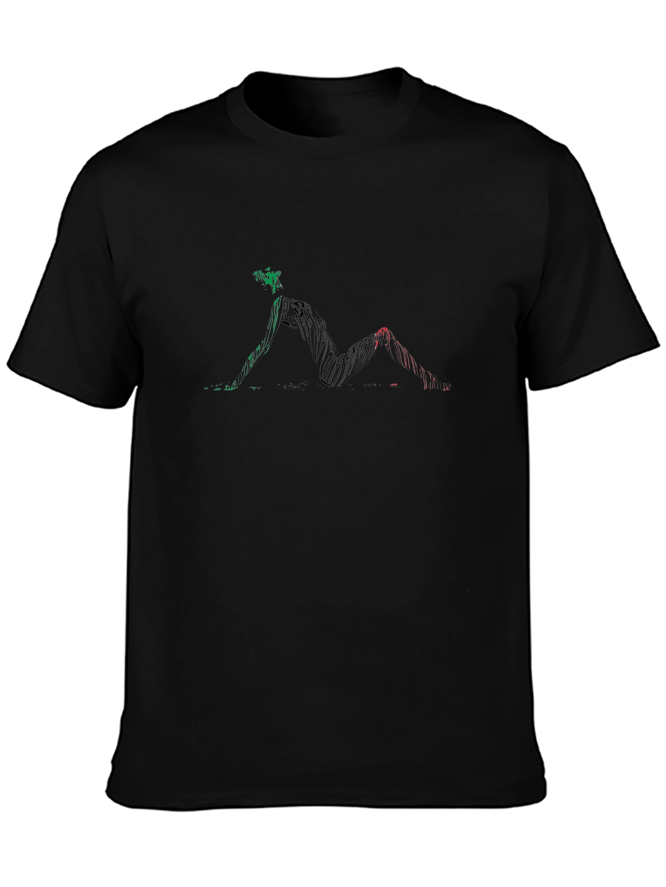 Abstract Figure T-Shirt - Black