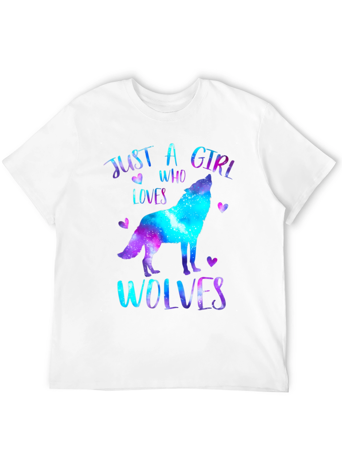 Wolf Lover Galaxy Print T-Shirt