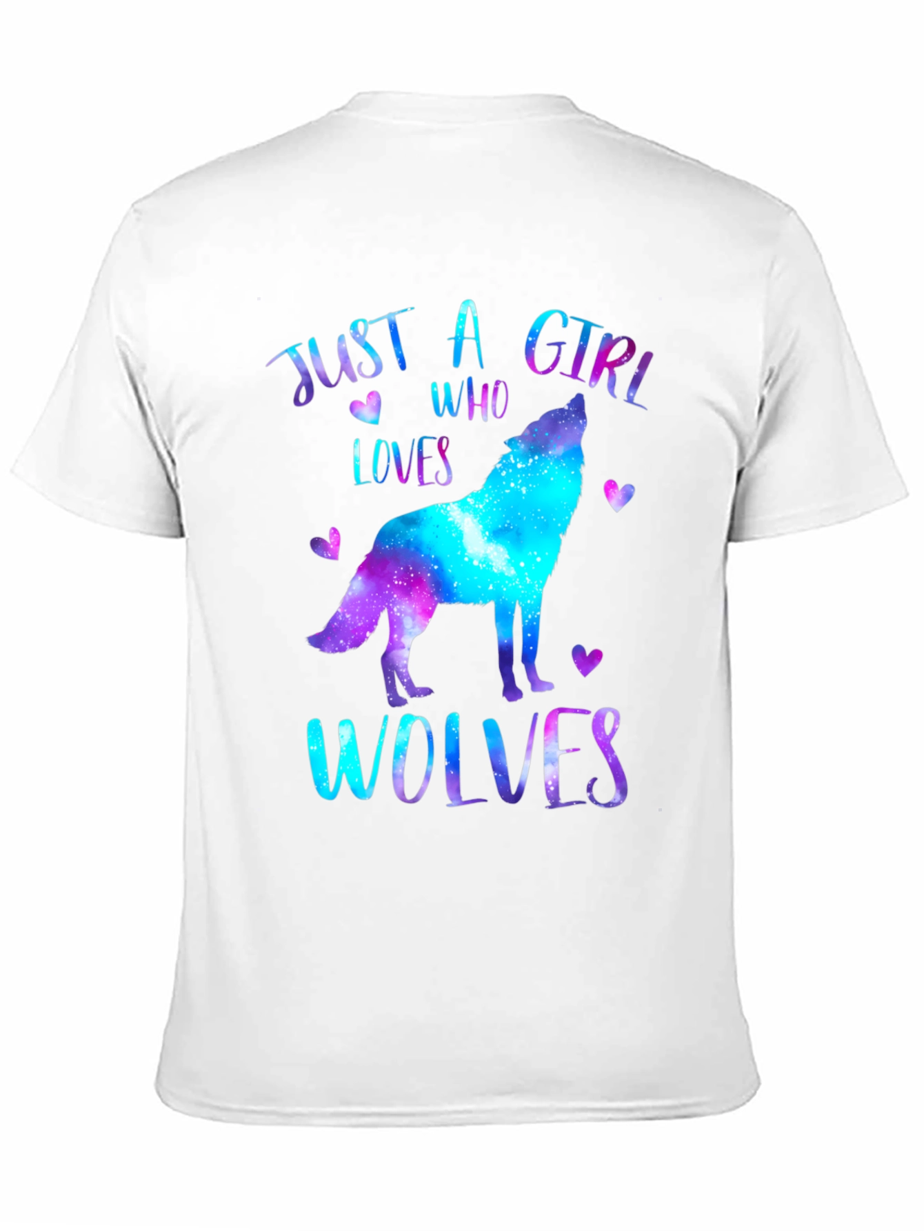 Wolf Lover Galaxy Print T-Shirt