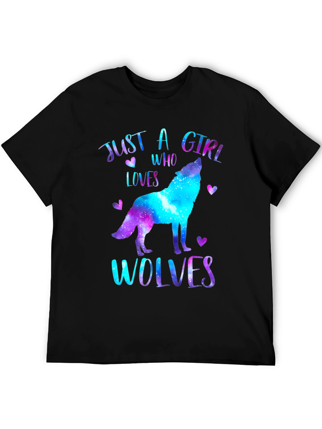 Wolf Lover Galaxy Print T-Shirt