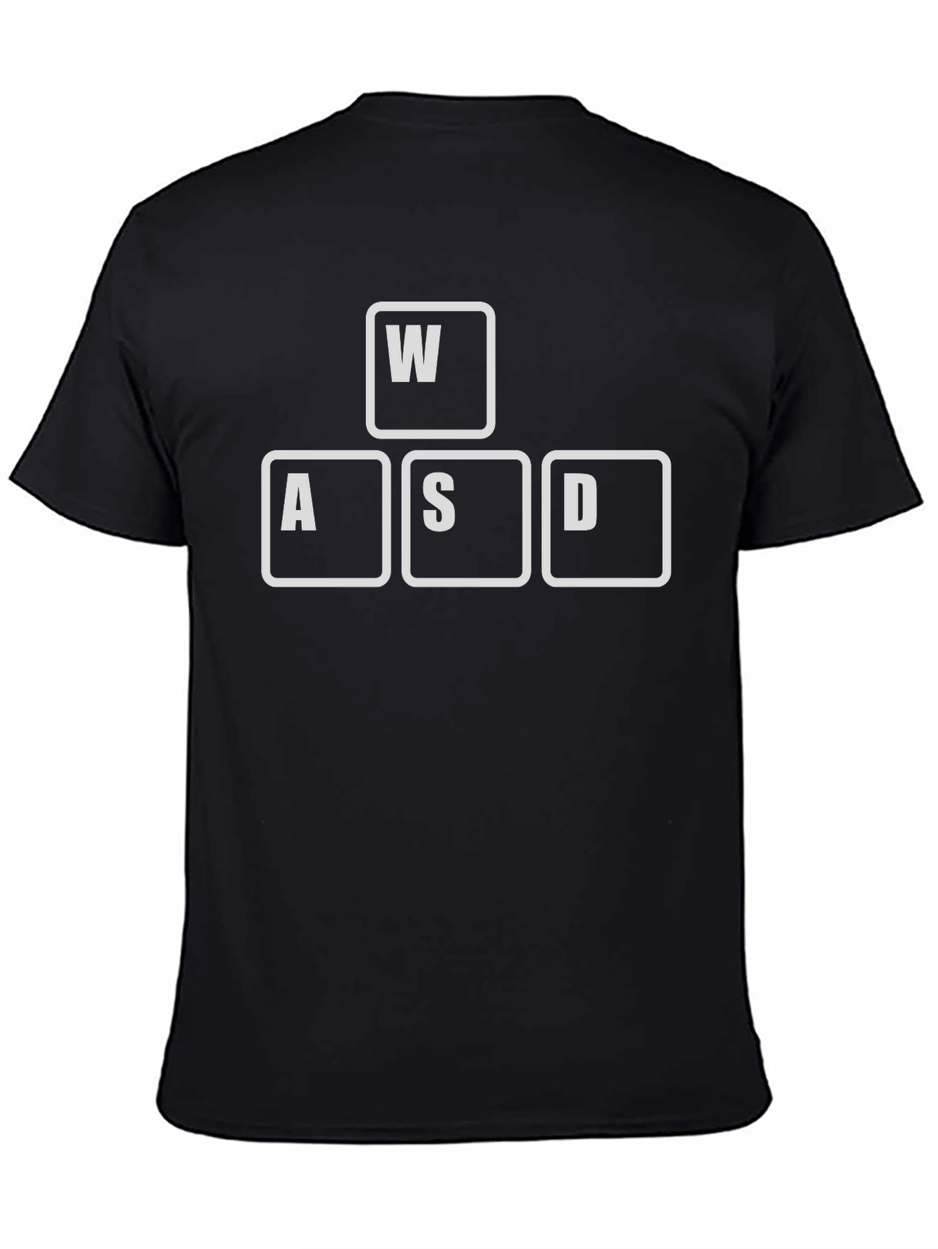 Gamer WASD Keys T-Shirt - Black
