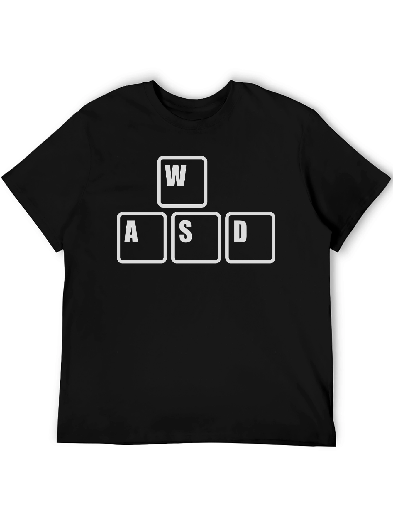 Gamer WASD Keys T-Shirt - Black