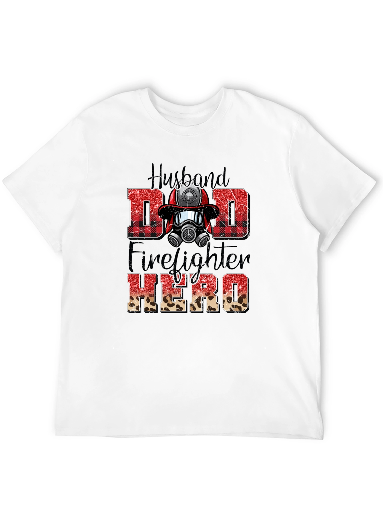 Husband Dad Firefighter Hero Graphic Tee