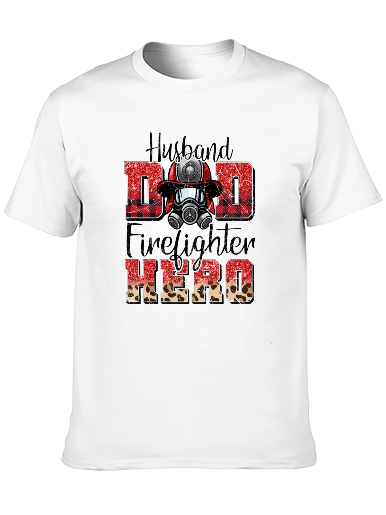 Husband Dad Firefighter Hero Graphic Tee