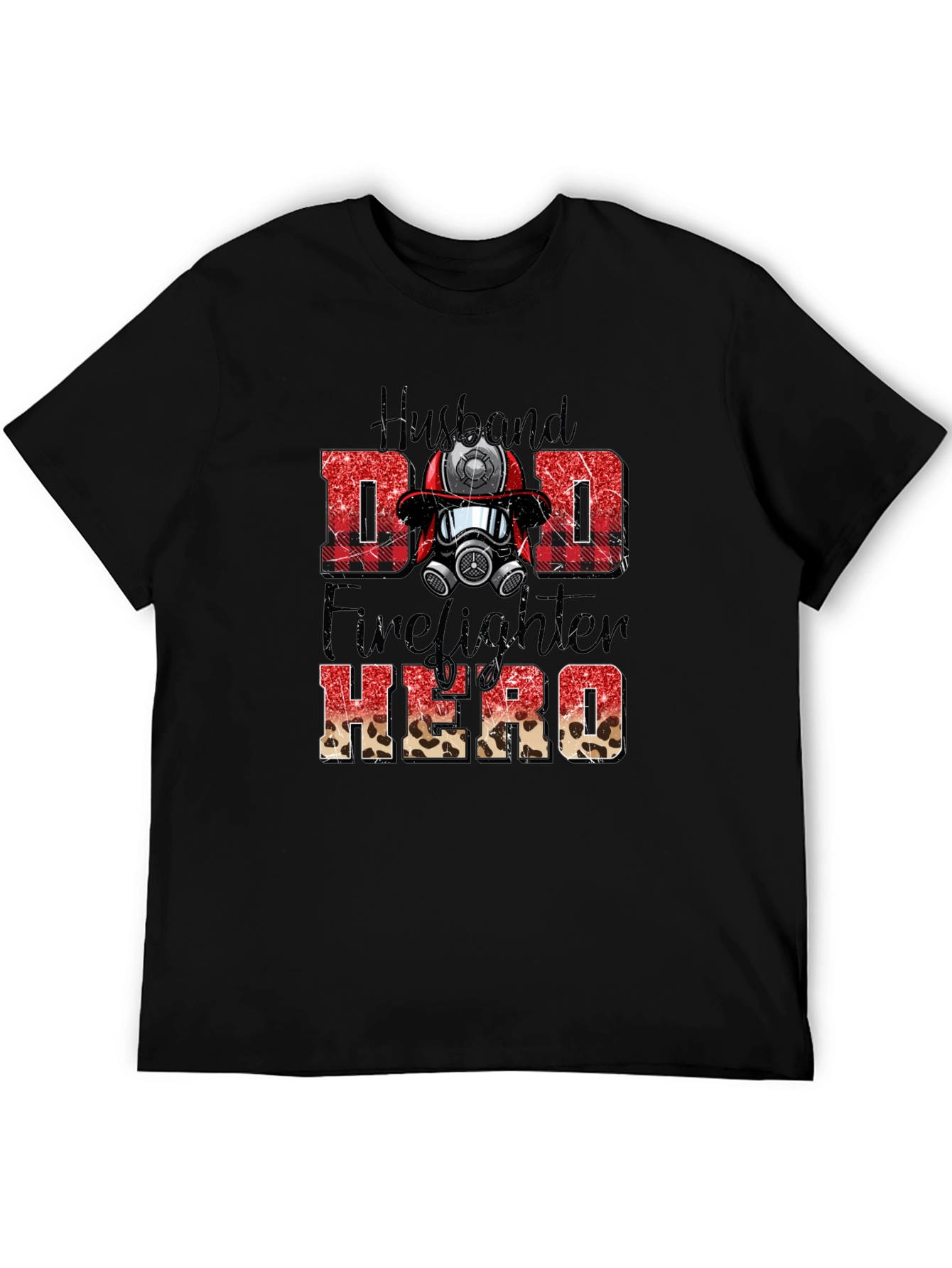 Husband Dad Firefighter Hero Graphic Tee