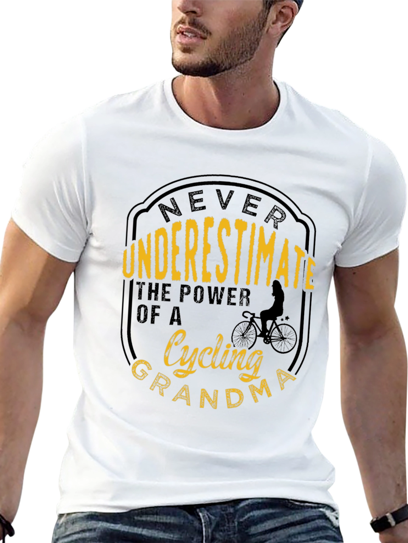 Cycling Grandma T-Shirt - Never Underestimate the Power
