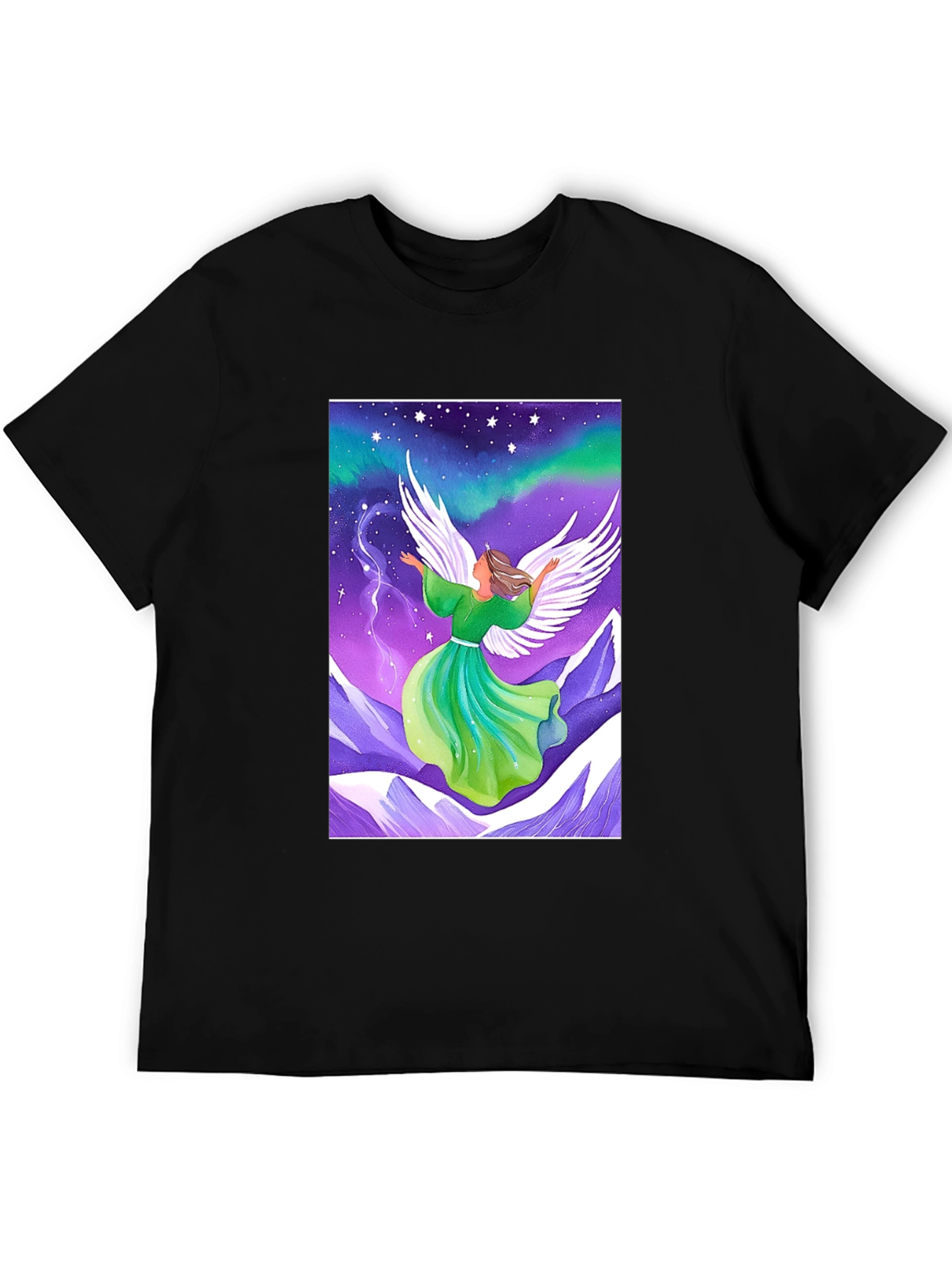 Angel Wings Graphic Tee - Celestial Design