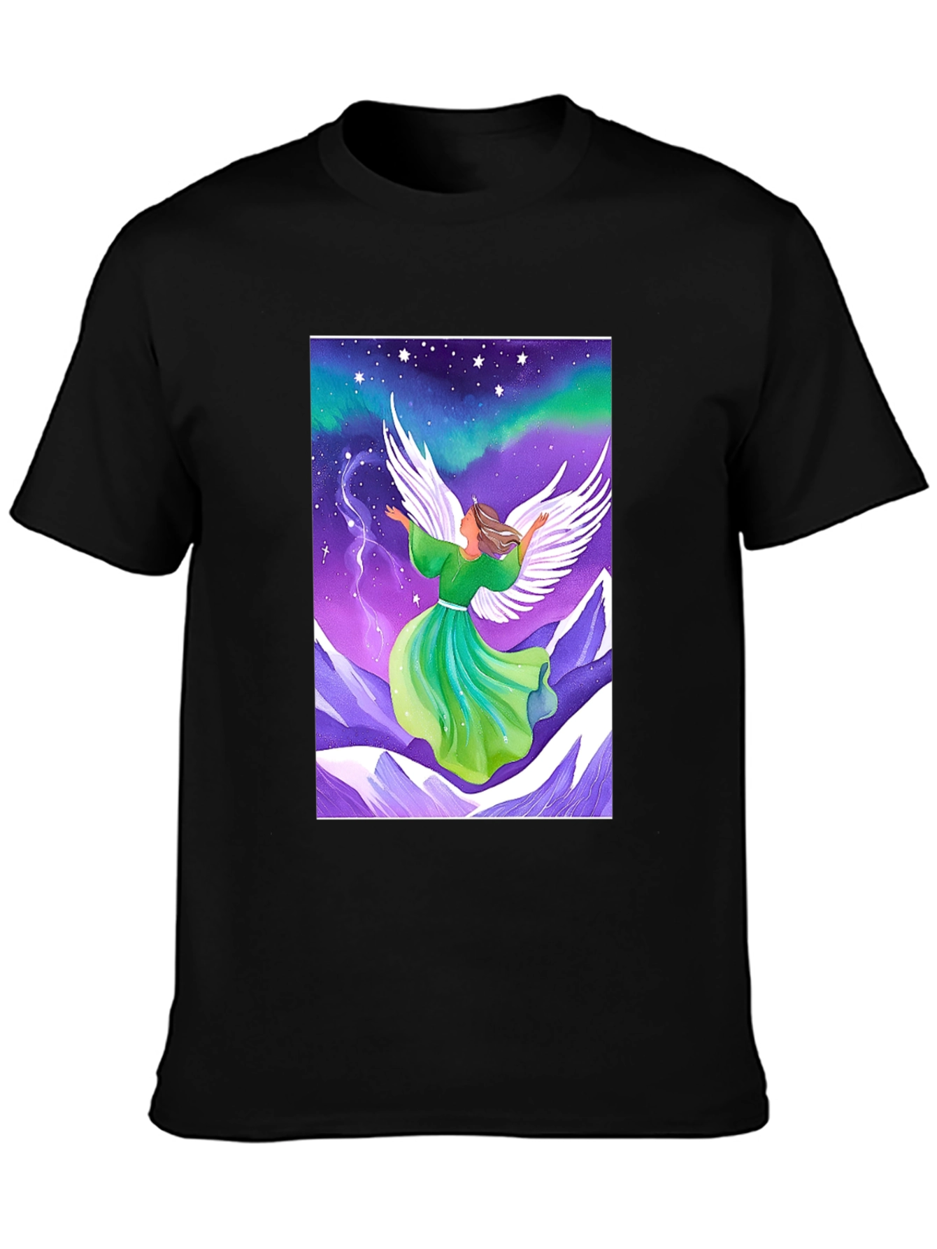 Angel Wings Graphic Tee - Celestial Design