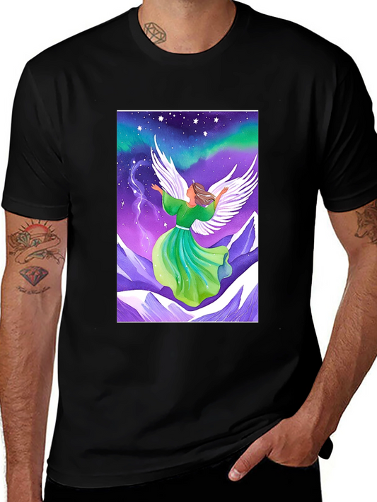 Angel Wings Graphic Tee - Celestial Design