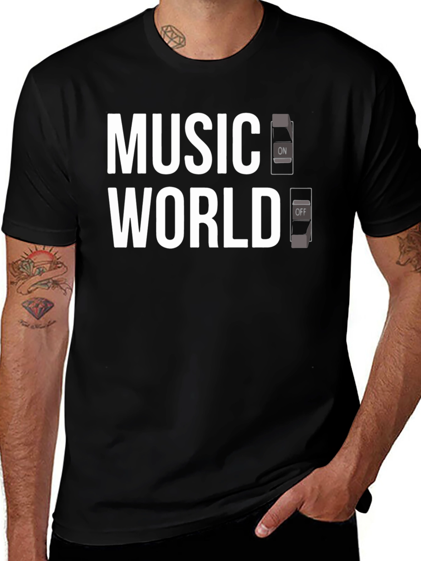 Music World On/Off Switch Graphic Tee