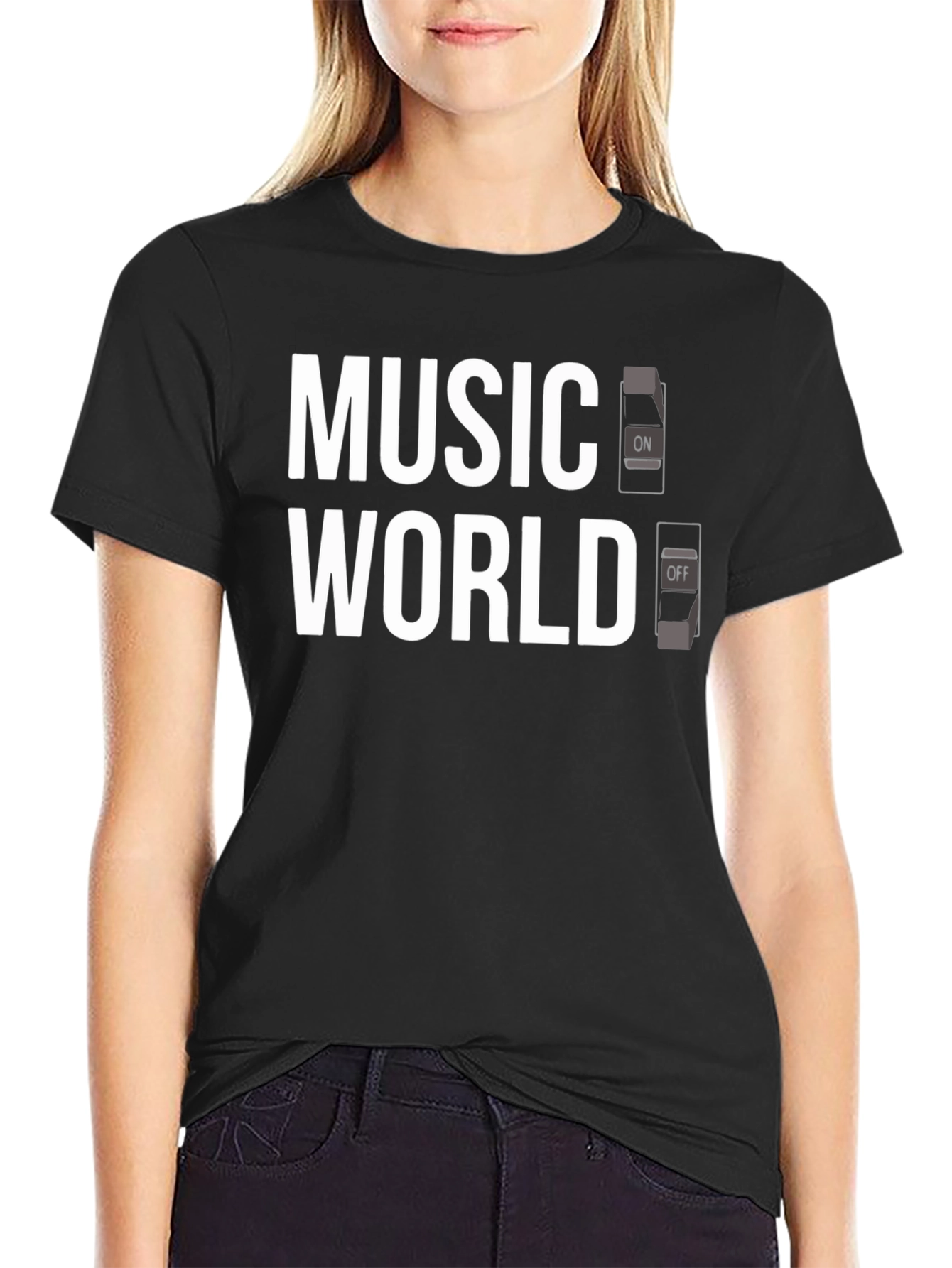 Music World On/Off Switch Graphic Tee
