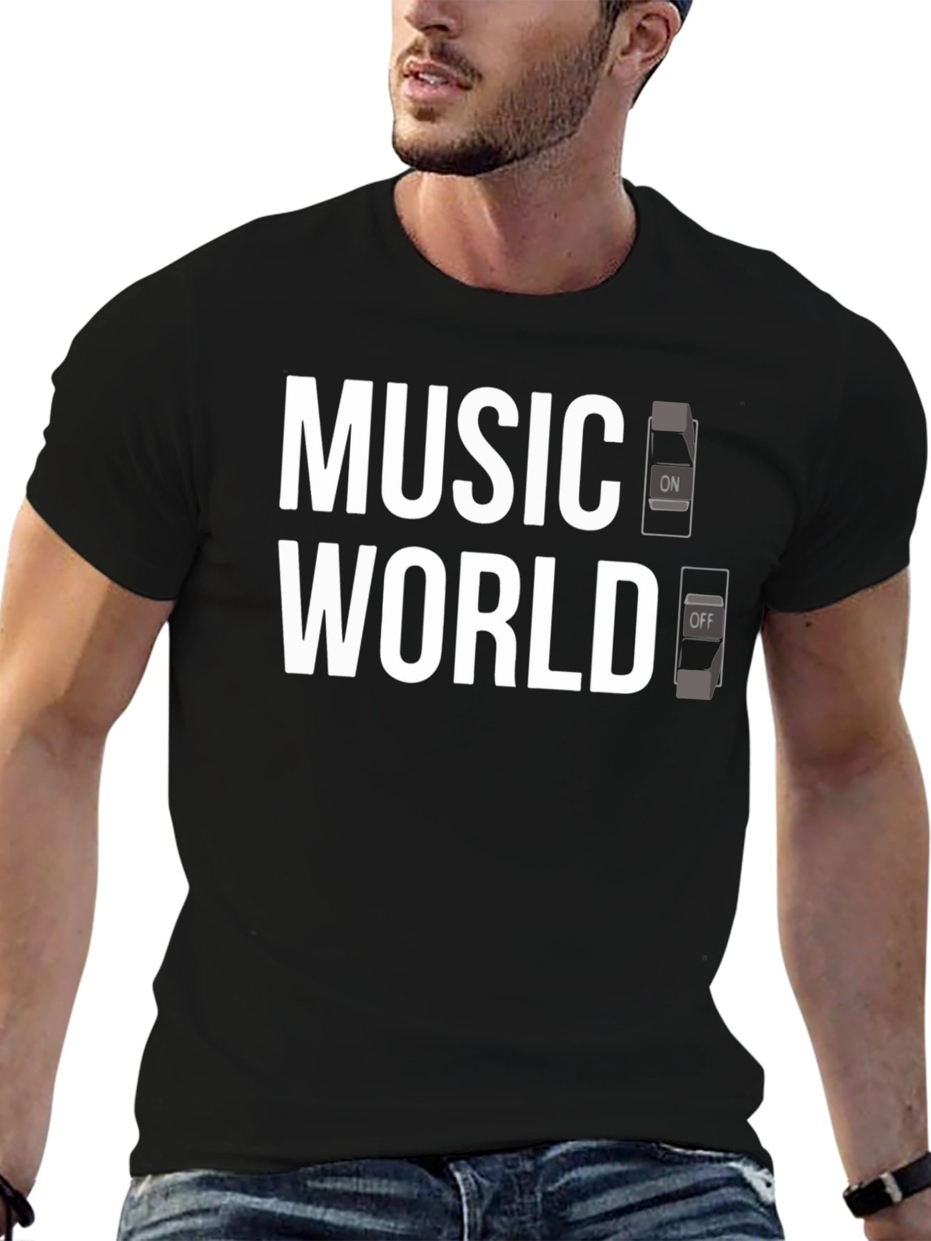 Music World On/Off Switch Graphic Tee