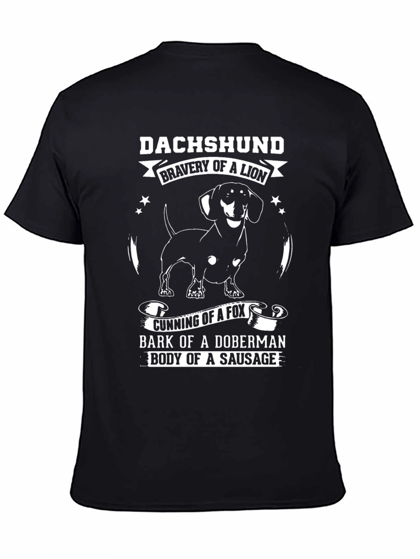 Dachshund Bravery of a Lion Graphic T-Shirt