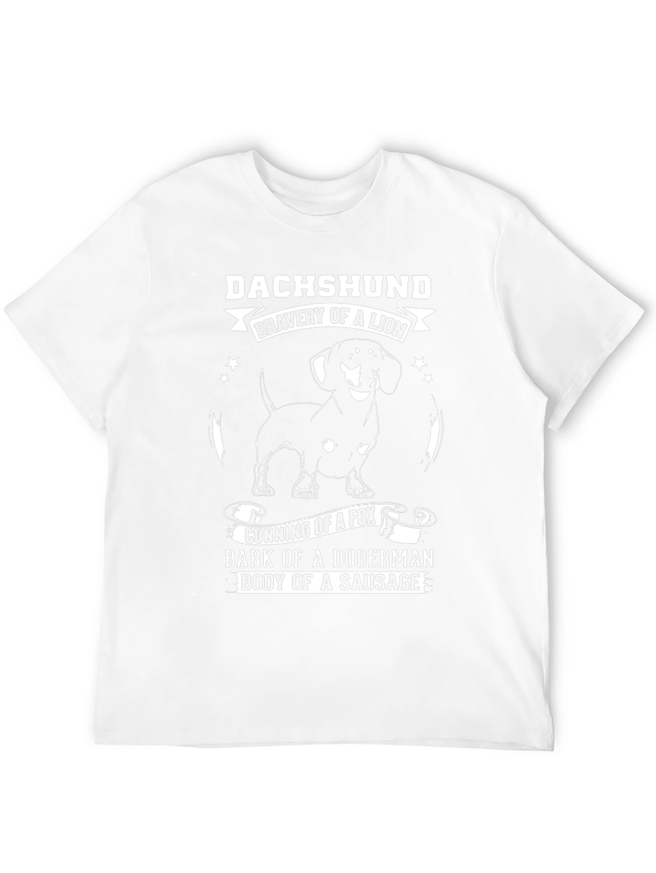 Dachshund Bravery of a Lion Graphic T-Shirt