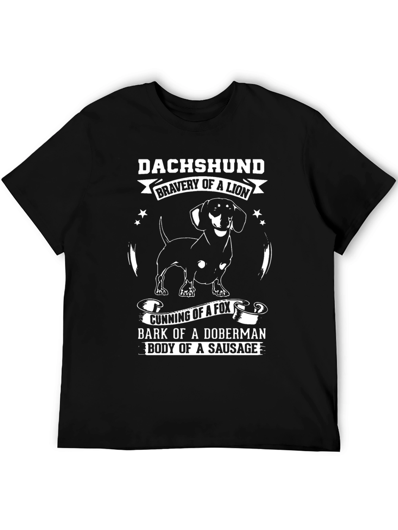 Dachshund Bravery of a Lion Graphic T-Shirt