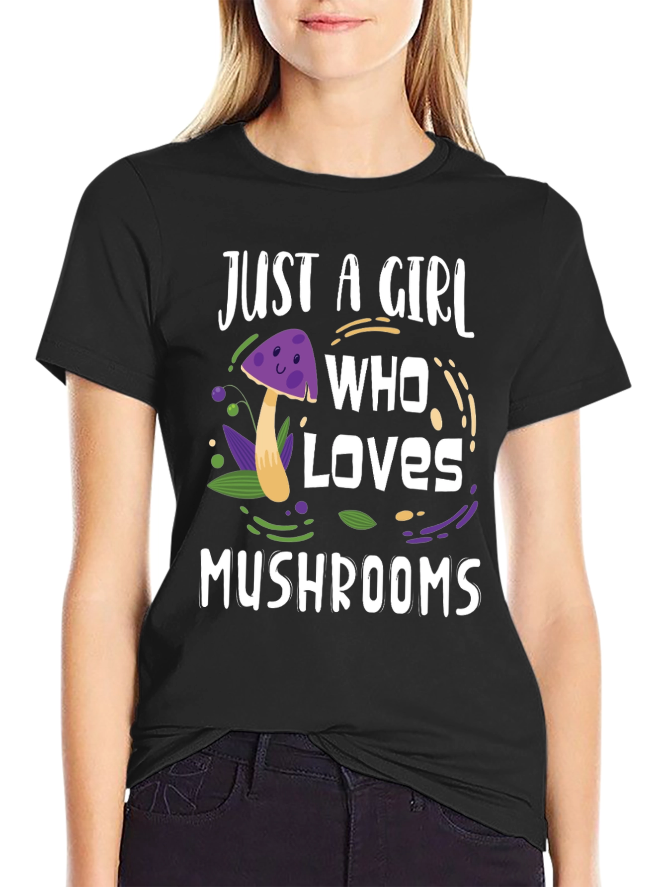 Just A Girl Who Loves Mushrooms T-Shirt